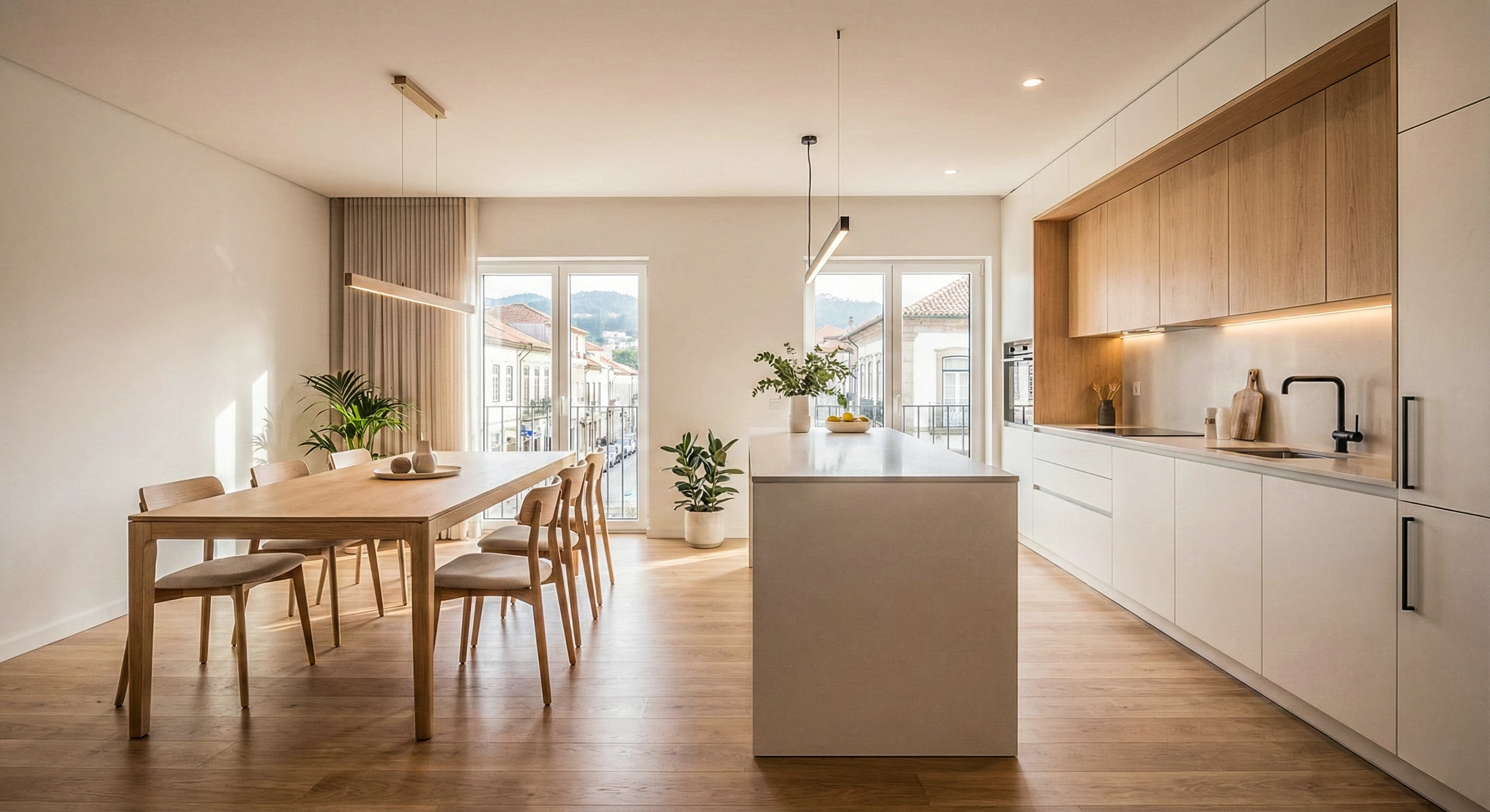 Condomínio Braga — apartamento cozinha sala jantar