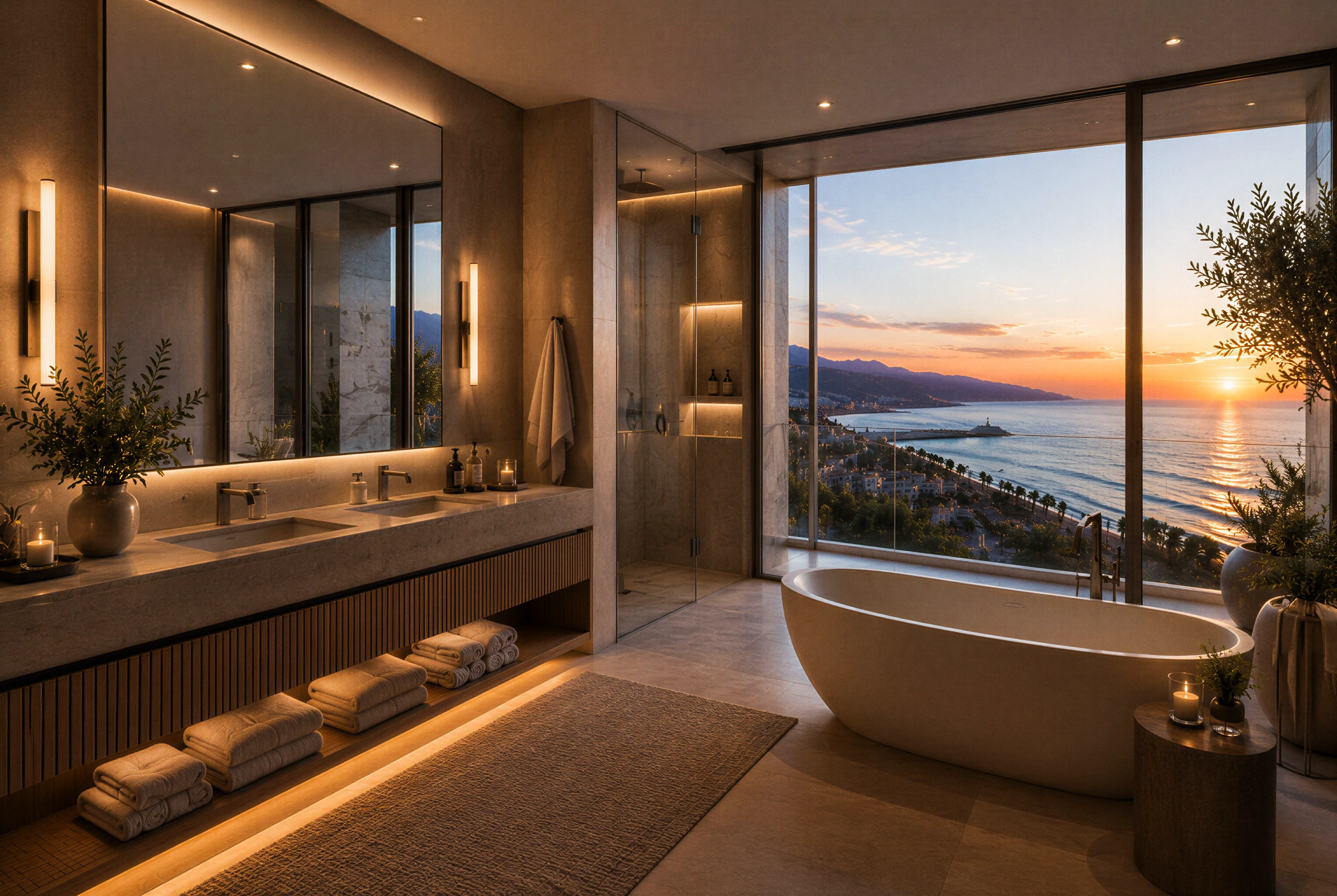 Levante Residences — casa banho banheira vista mar