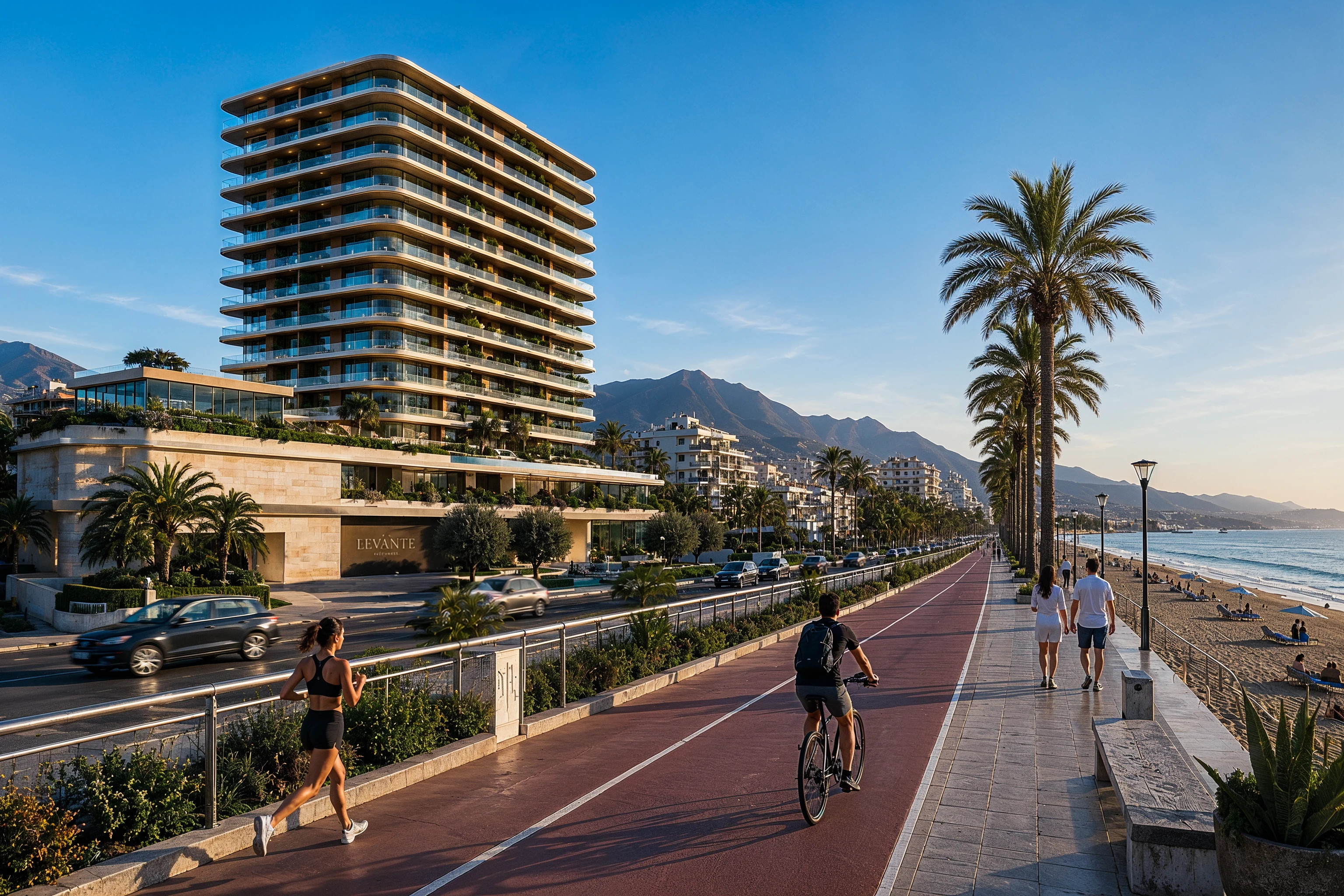Levante Residences — fachada marginal praia