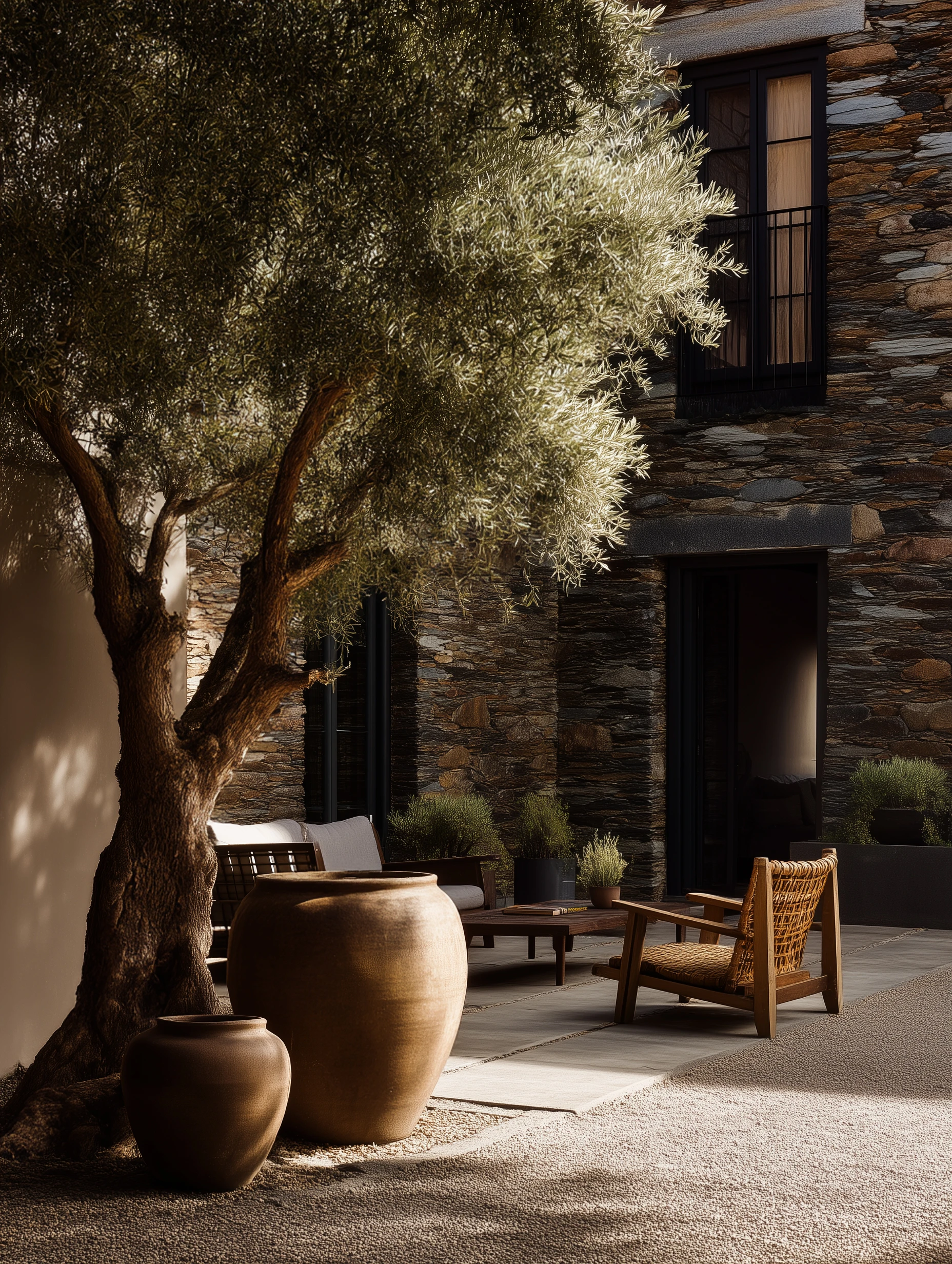 Pátio das Vinhas — patio oliveira talhas