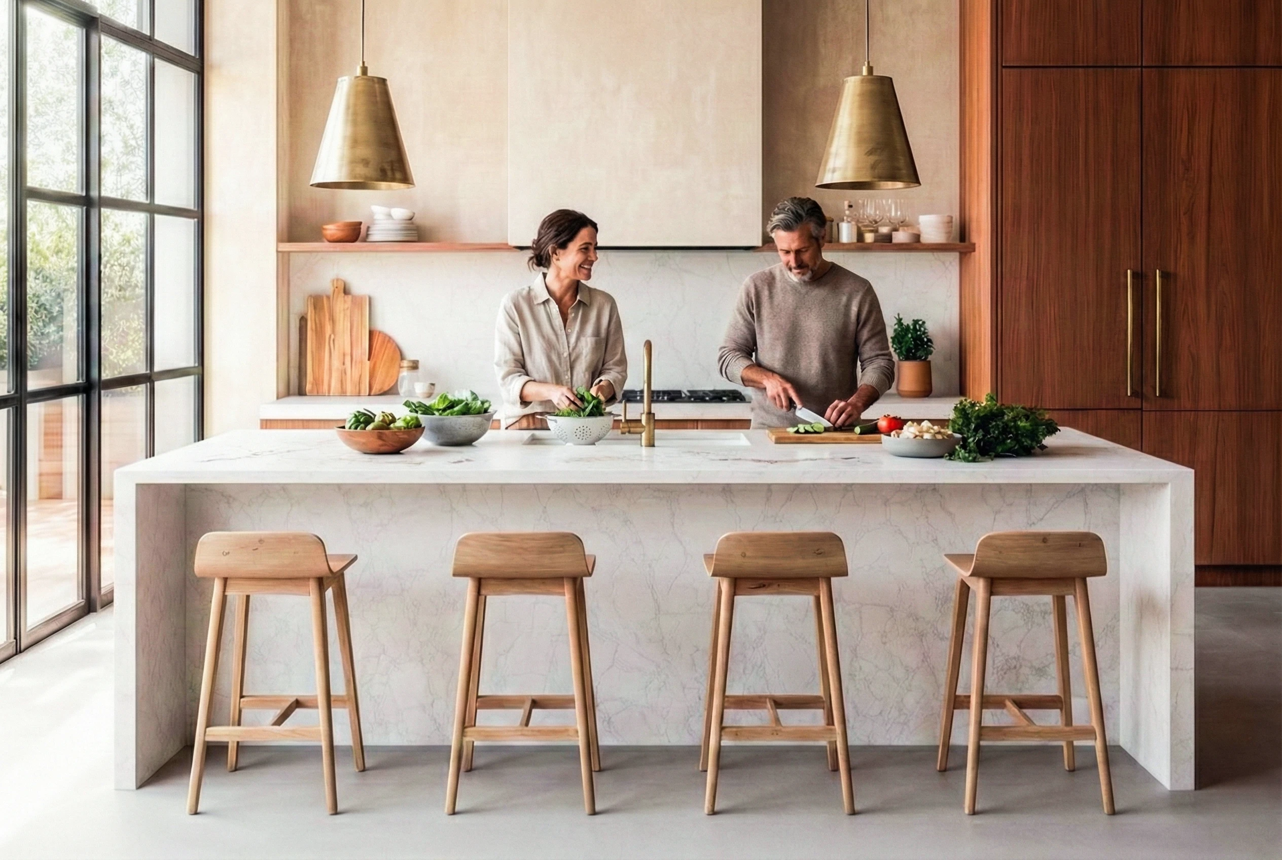 Penthouse Porto — cozinha ilha casal