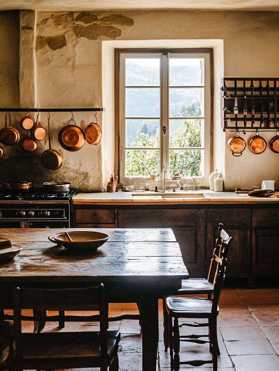 Quinta do Douro — cozinha rustica tachos cobre