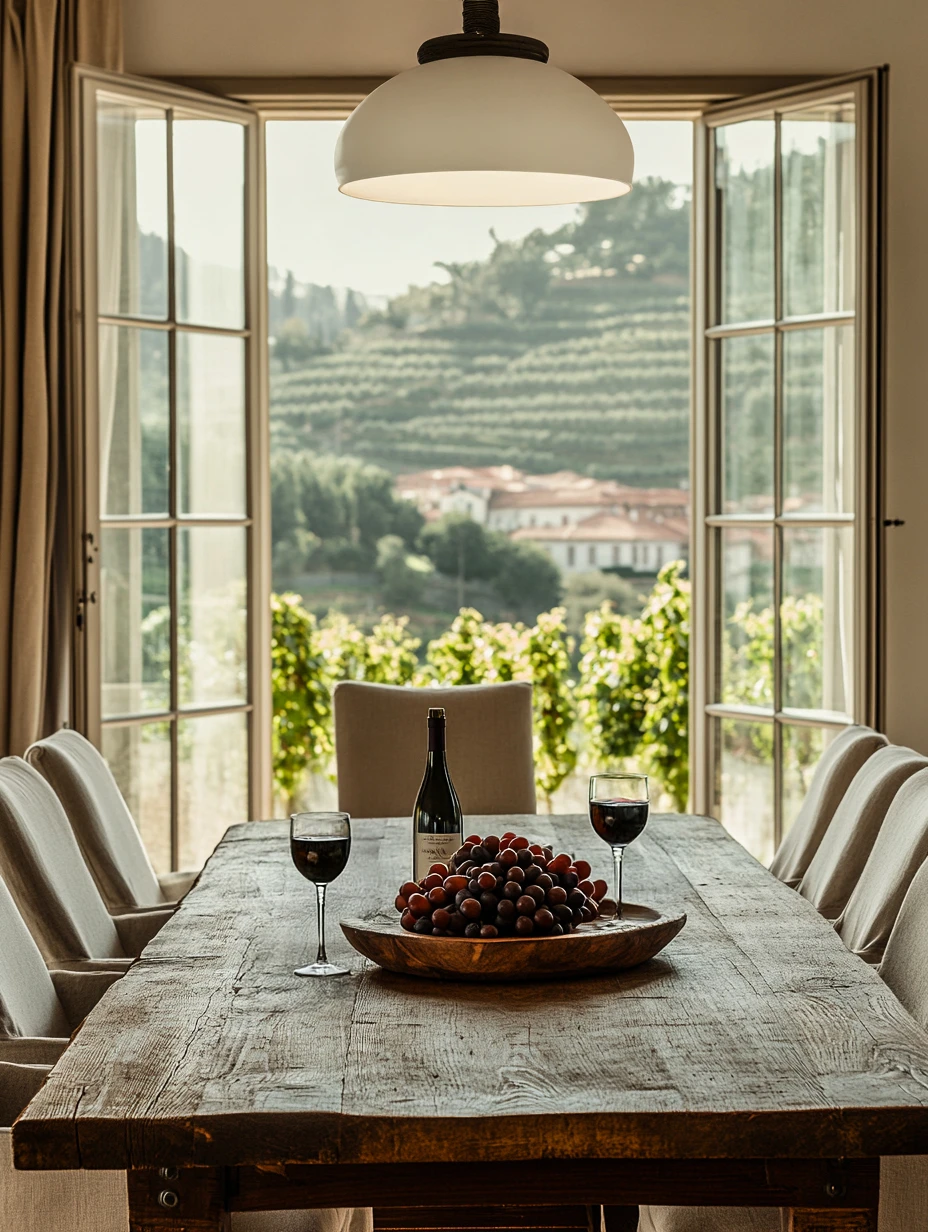 Quinta do Douro — mesa jantar vista vinha dia