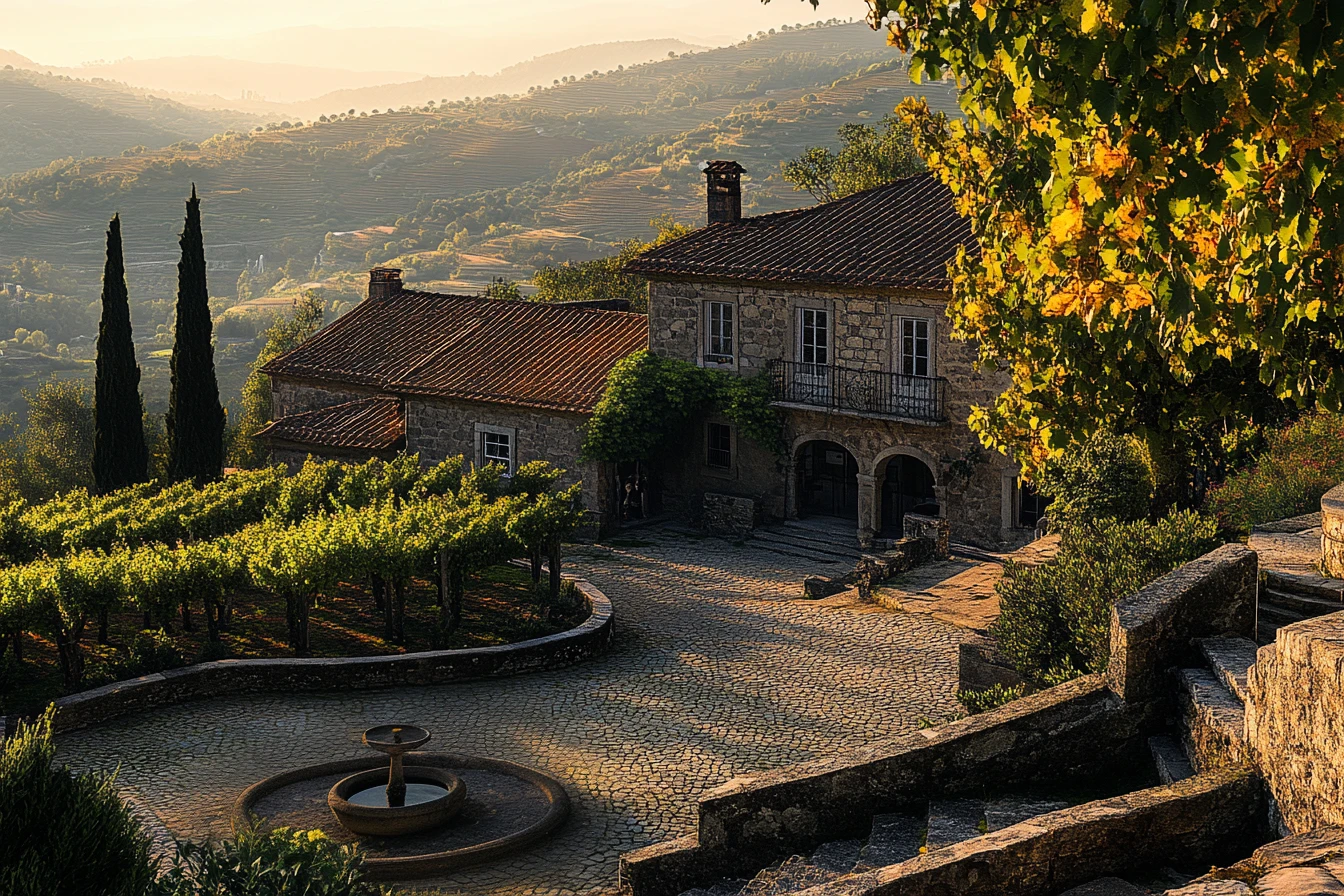 Quinta do Douro — vista aerea vale vinha
